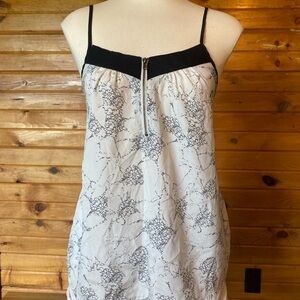 Forever 21 Monochrome Floral Spaghetti Strap Top